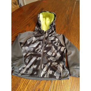 Infant 24 Month Nike Dri-Fit Grey Black Full Zip Jacket Hoodie